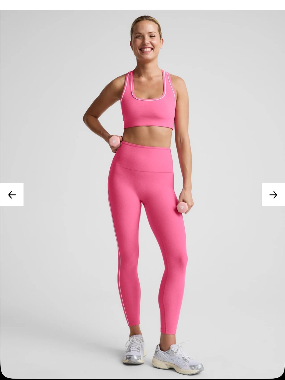 Beyond Yoga Spacedye Streamlined Midi Luscious Pink High-Waist Leggings